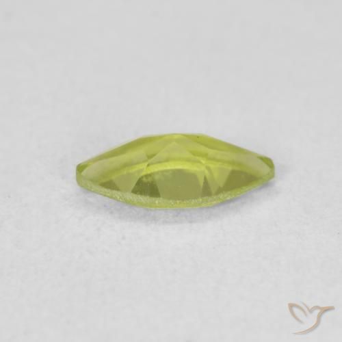 Péridot Vert éclatant naturelle Marquise, 0.57 ct, VVS-VS