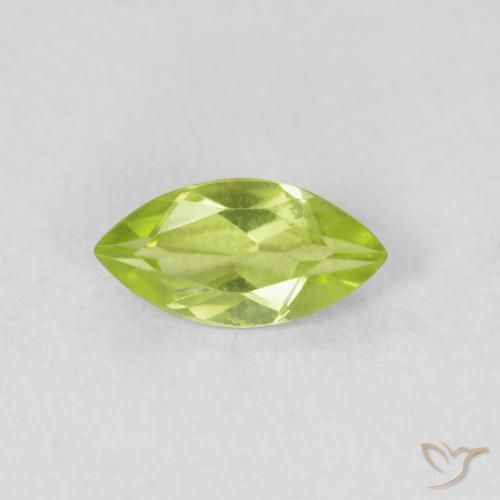 0.60ct Naturel Vert jaunâtre vif Péridot, Marquise, VS