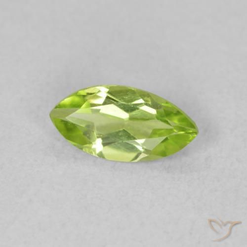 Péridot Vert clair naturelle Marquise, 0.59 ct, VVS-VS
