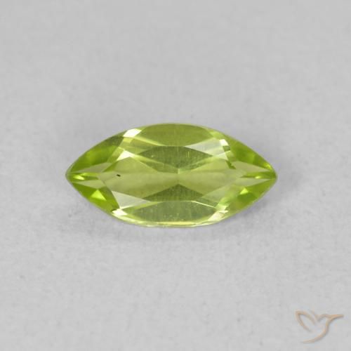 0.58ct Naturel Vert moyen Péridot, Marquise, VVS-VS