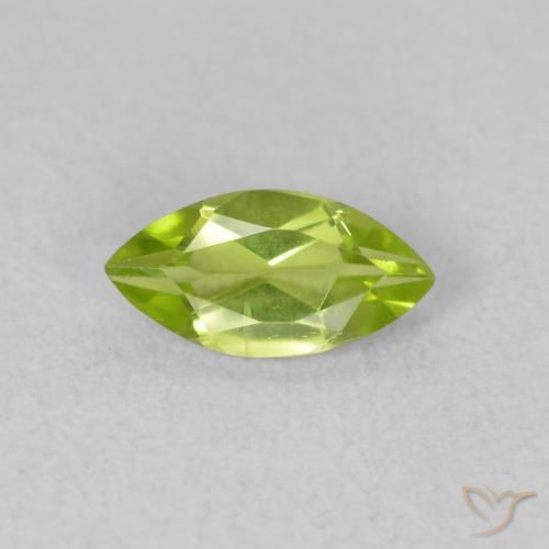 Péridot Vert clair naturelle Marquise, 0.61 ct, VVS-VS