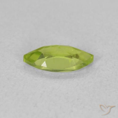 Péridot Vert clair naturelle Marquise, 0.61 ct, VVS-VS