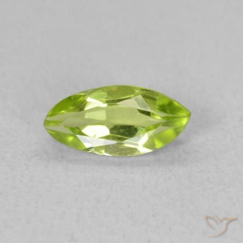 0.65ct Naturel Vert clair Péridot, Marquise, VVS-VS