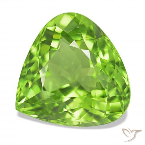 Péridot Vert éclatant naturelle En forme de poire, 10.00 ct, VVS-VS