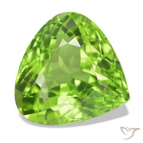 Péridot Vert éclatant naturelle En forme de poire, 10.00 ct, VVS-VS