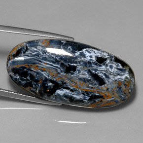Pietersite Multicolore naturelle Coupe ovale, 37.75 ct, Opaque