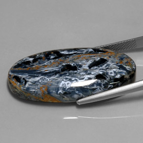 Pietersite Multicolore naturelle Coupe ovale, 37.75 ct, Opaque