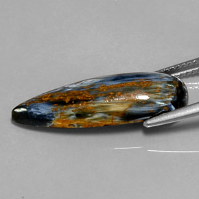 Pietersite Multicolore naturelle En forme de poire, 7.08 ct, Opaque