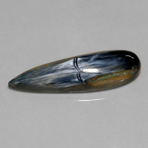 Piétersite multicolore naturelle en forme de poire, 6,91 ct, opaque