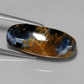 Pietersite Multicolore naturelle Coupe ovale, 10.81 ct, Opaque