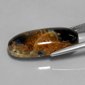 Pietersite Multicolore naturelle Coupe ovale, 10.81 ct, Opaque