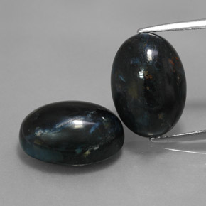 Achetez naturel 12,24ct noir piétersite gems, coupe ovale, en provenance chine chez gemselect. en stock, livraison internationale!