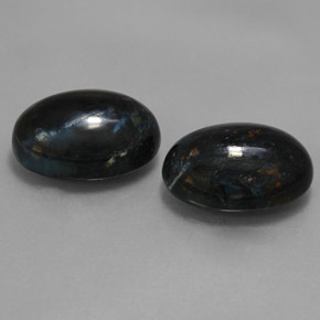 Achetez naturel 12,24ct noir piétersite gems, coupe ovale, en provenance chine chez gemselect. en stock, livraison internationale!