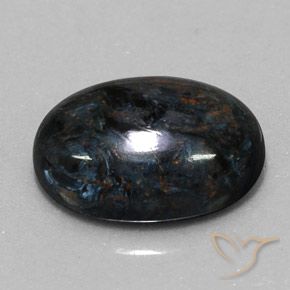 Pietersite Noire naturelle ovale, 6.05 ct, Opaque