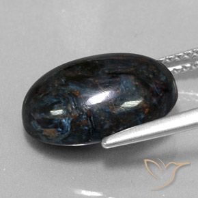 Pietersite Noire naturelle ovale, 6.05 ct, Opaque