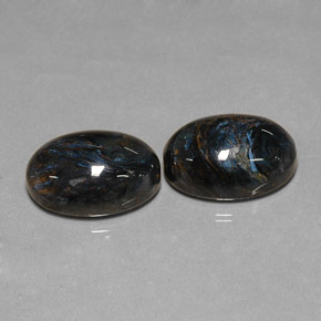 Achetez naturel 12,70ct noir piétersite gems, coupe ovale, en provenance chine chez gemselect. en stock, livraison internationale!