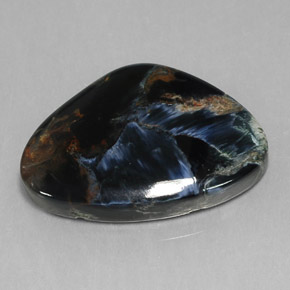 Piétersite noir naturelle forme fantaisie, 16,51 ct, opaque