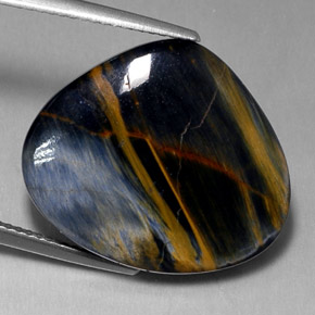Piétersite multicolore naturelle en forme de poire, 17,82 ct, opaque