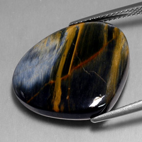 Piétersite multicolore naturelle en forme de poire, 17,82 ct, opaque