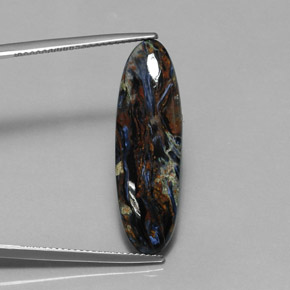 Pietersite Multicolore naturelle Coupe ovale, 10.84 ct, Opaque