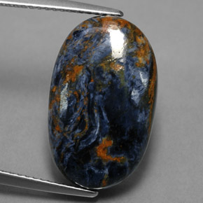 Piétersite multicolore naturelle coupe ovale, 10,89 ct, opaque