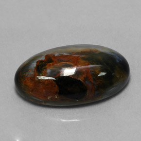 Pietersite Multicolore naturelle Coupe ovale, 6.14 ct, Opaque