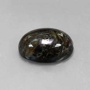 Piétersite multicolore naturelle coupe ovale, 12,67 ct, opaque