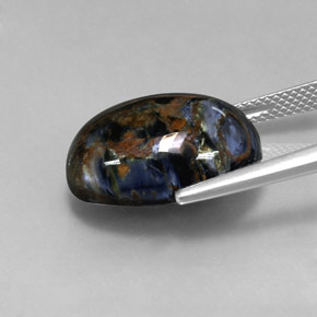 Pietersite Multicolore naturelle Coupe ovale, 12.85 ct, Opaque