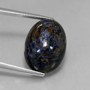 Piétersite multicolore naturelle coupe ovale, 12,63 ct, opaque