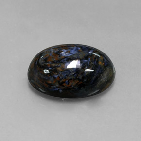 Piétersite multicolore naturelle coupe ovale, 12,63 ct, opaque