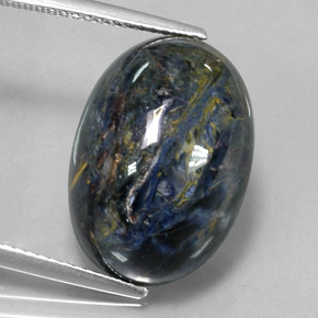 Piétersite multicolore naturelle coupe ovale, 12,78 ct, opaque