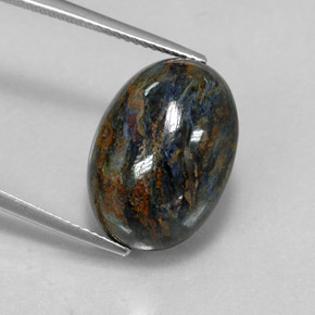 Piétersite multicolore naturelle coupe ovale, 12,48 ct, opaque