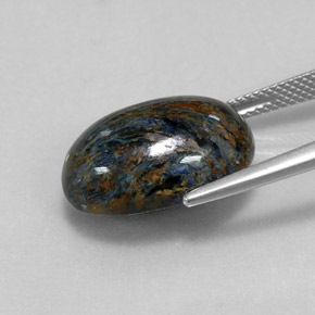 Piétersite multicolore naturelle coupe ovale, 12,48 ct, opaque