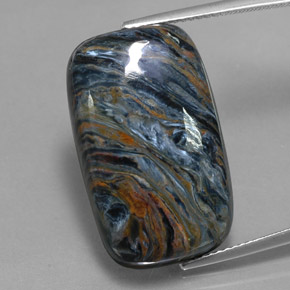 Piétersite multicolore naturelle baguette, 22,09 ct, opaque