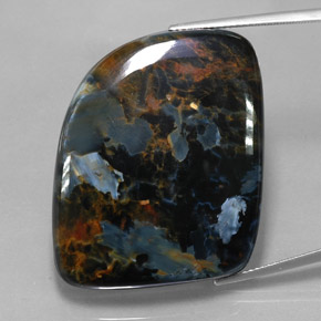 Piétersite multicolore naturelle forme fantaisie, 57,58 ct, opaque