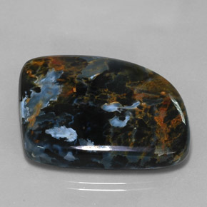 Piétersite multicolore naturelle forme fantaisie, 57,58 ct, opaque