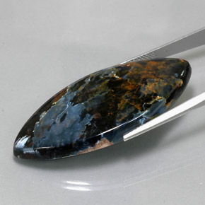 Piétersite multicolore naturelle marquise, 46,20 ct, opaque