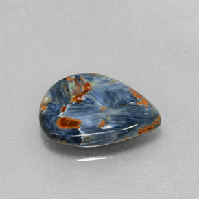Piétersite multicolore naturelle en forme de poire, 1,84 ct, opaque