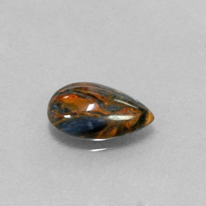 Piétersite multicolore naturelle en forme de poire, 1,11 ct, opaque