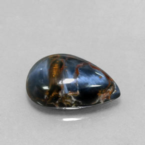 Piétersite multicolore naturelle en forme de poire, 4,76 ct, opaque