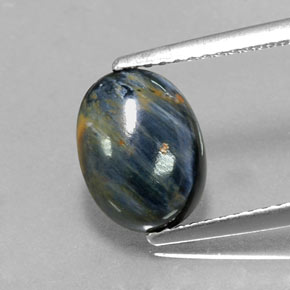 Piétersite multicolore naturelle coupe ovale, 2,13 ct, opaque