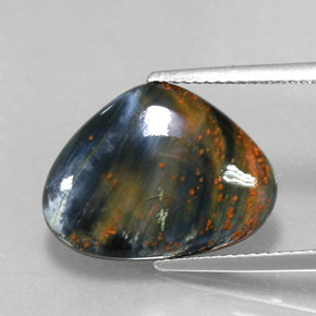 Pietersite Multicolore naturelle En forme de poire, 6.86 ct, Opaque