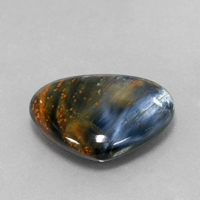 Pietersite Multicolore naturelle En forme de poire, 6.86 ct, Opaque