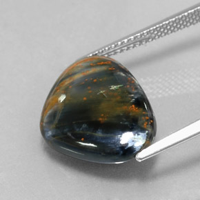 Pietersite Multicolore naturelle En forme de poire, 6.86 ct, Opaque