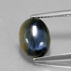 Piétersite multicolore naturelle coupe ovale, 2,27 ct, opaque