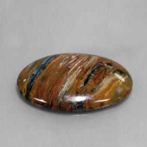 Pietersite Multicolore naturelle Coupe ovale, 21.99 ct, Opaque