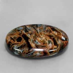 Pietersite Multicolore naturelle Coupe ovale, 30.96 ct, Opaque