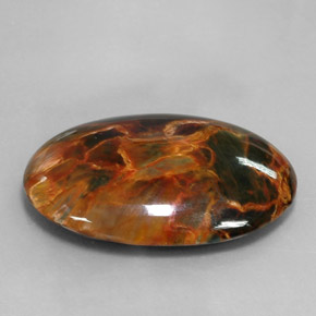 Piétersite multicolore naturelle coupe ovale, 24,67 ct, opaque