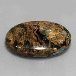 Piétersite multicolore naturelle coupe ovale, 32,92 ct, opaque