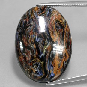 Pietersite Multicolore naturelle Coupe ovale, 36.77 ct, Opaque
